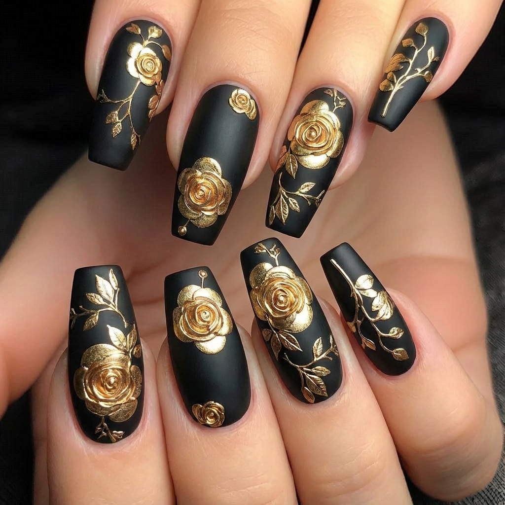 Pressed Flower Art - 3D fake nails for women girls
