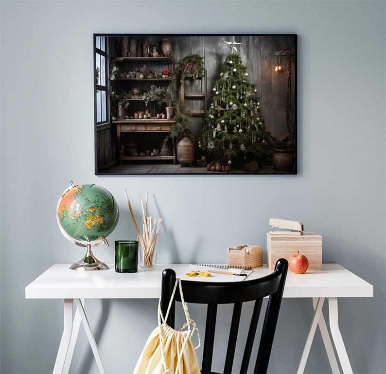 1pc frameless Large Christmas  - огляд і ціна Family Tree Print