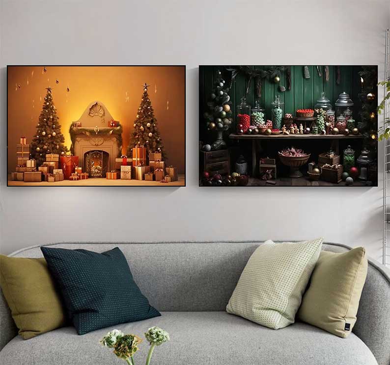 1pc frameless Large Christmas  - огляд і ціна Family Tree Print