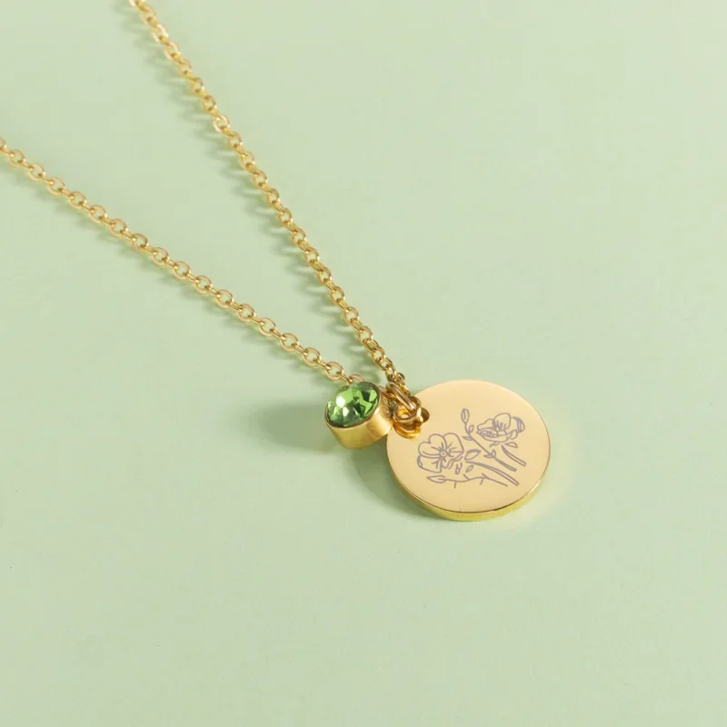 Birth Month Flowers Clipart Fl - огляд і ціна Birth Flower Necklace