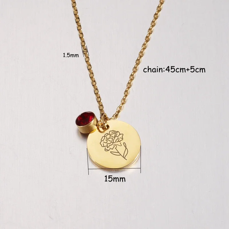 Birth Month Flowers Clipart Fl - огляд і ціна Birth Flower Necklace