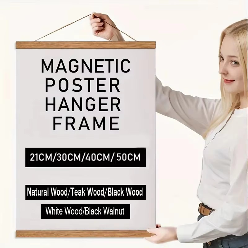 21 30 40 50cm Magnetic Poster  - огляд і ціна Engraved Wood Frame