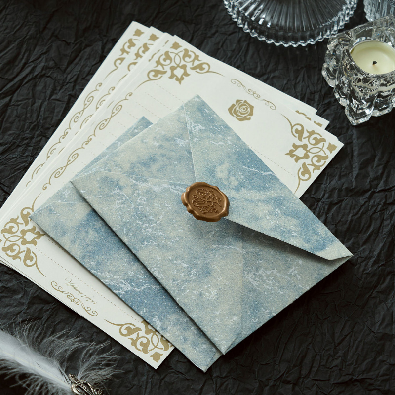 5pcs Gilded Shadow Envelope Ch - огляд і ціна Wax Seal Letter Kit