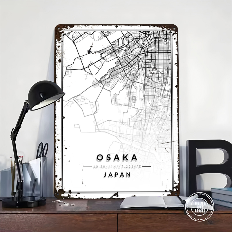 Osaka Map 3D Texture Printed P - огляд і ціна Custom Map Poster