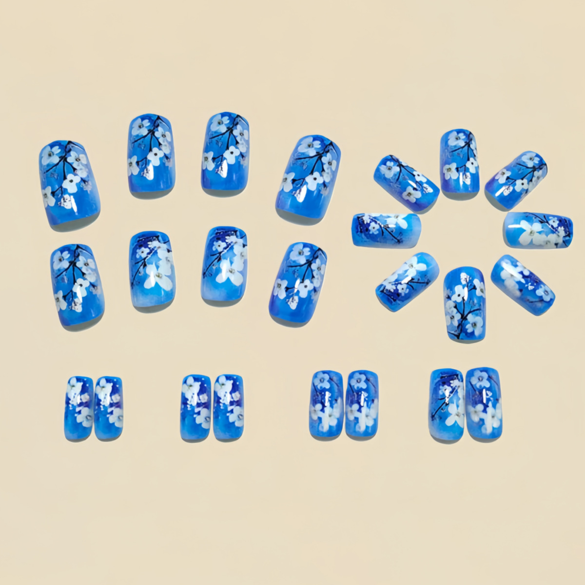 Medium fake nails for women gi - огляд і ціна Pressed Flower Art