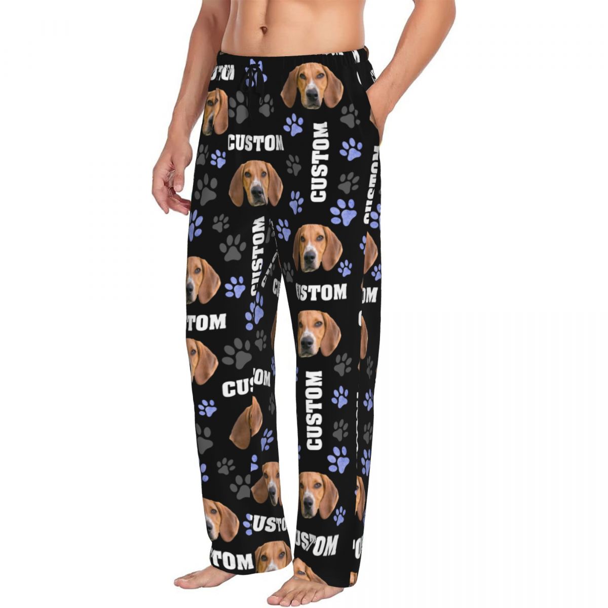 Men Custom Dog Photo Pajama Pa - огляд і ціна Pet Portrait Custom