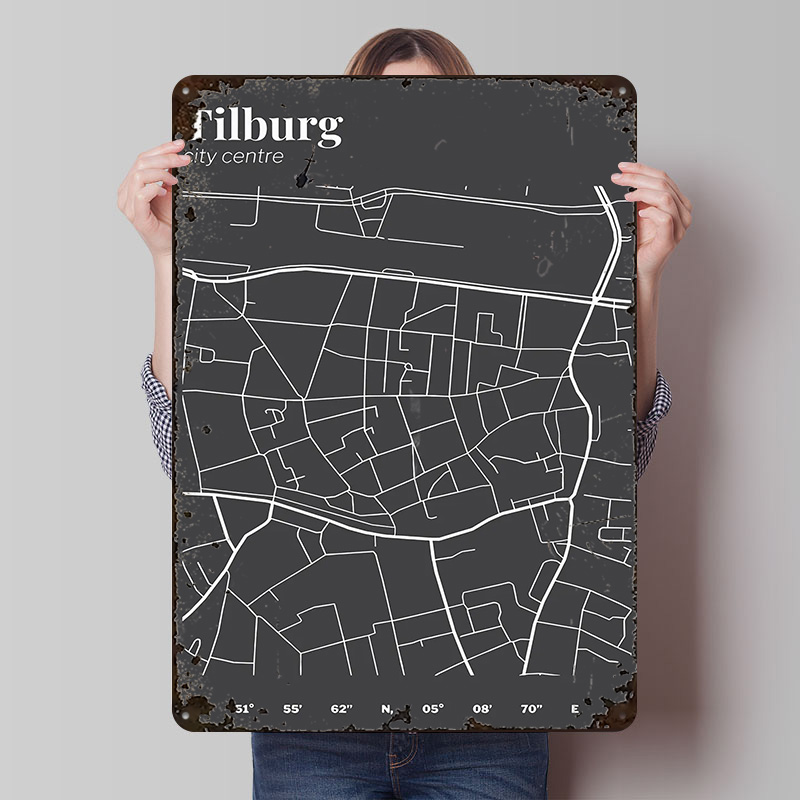 Tilburg City Centre Map Printe - огляд і ціна Custom Map Poster