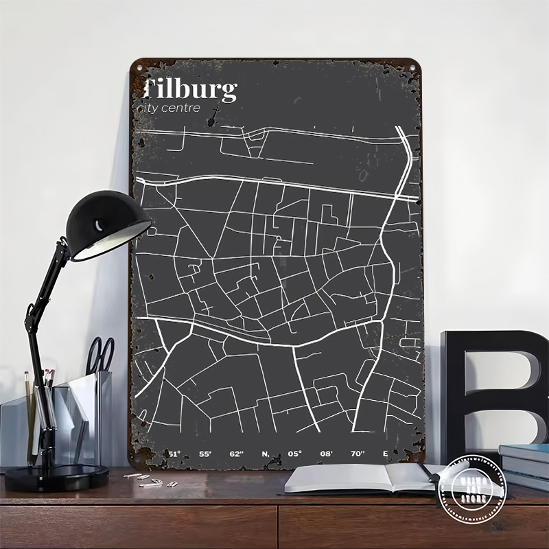 Tilburg City Centre Map Printe - огляд і ціна Custom Map Poster