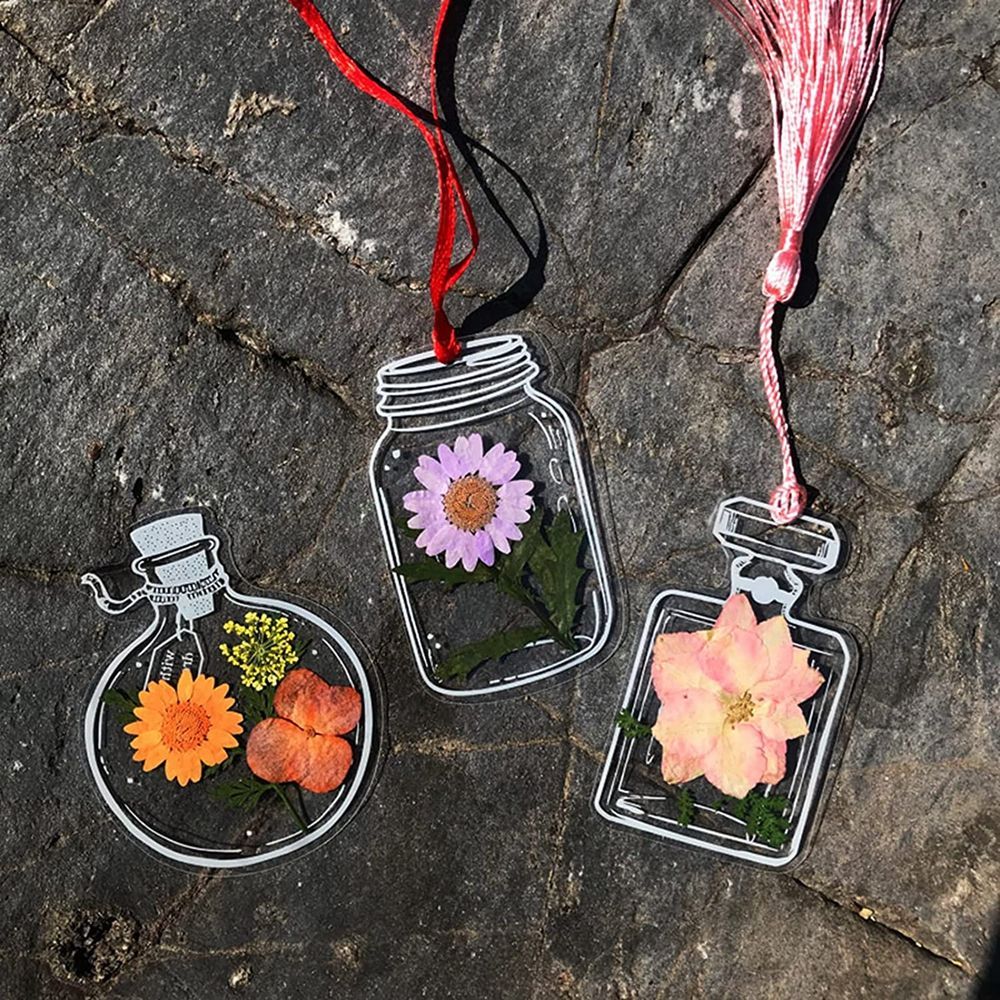 30Pcs Handmade DIY Transparent - огляд і ціна Dried Flower Bookmark