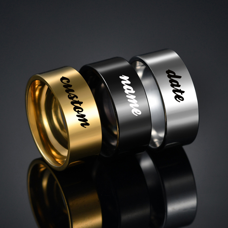 Atoztide 4/6/8mm Personalized  - огляд і ціна Initial Ring Custom