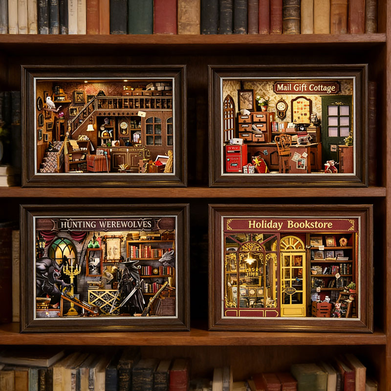 DIY 3D Wooden Book Nook Kit Mi - огляд і ціна Engraved Wood Frame