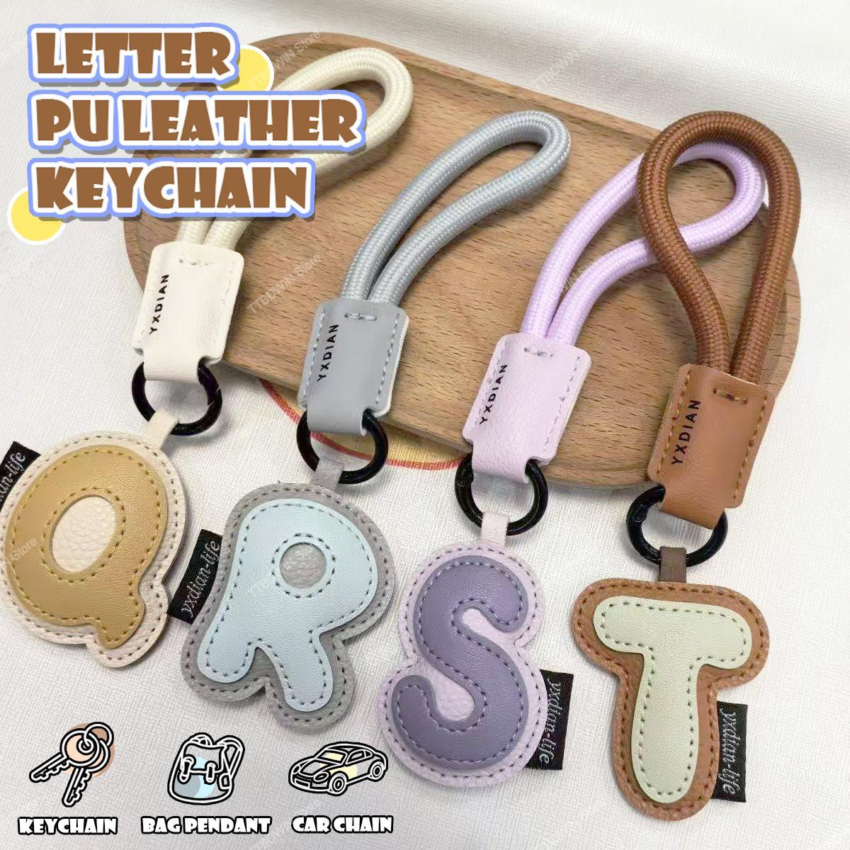 26 Alphabet PU Leather Keychai - огляд і ціна Monogram Keychain Leather