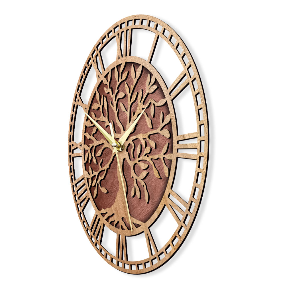Tree of Life Wooden Wall Clock - огляд і ціна Family Tree Print