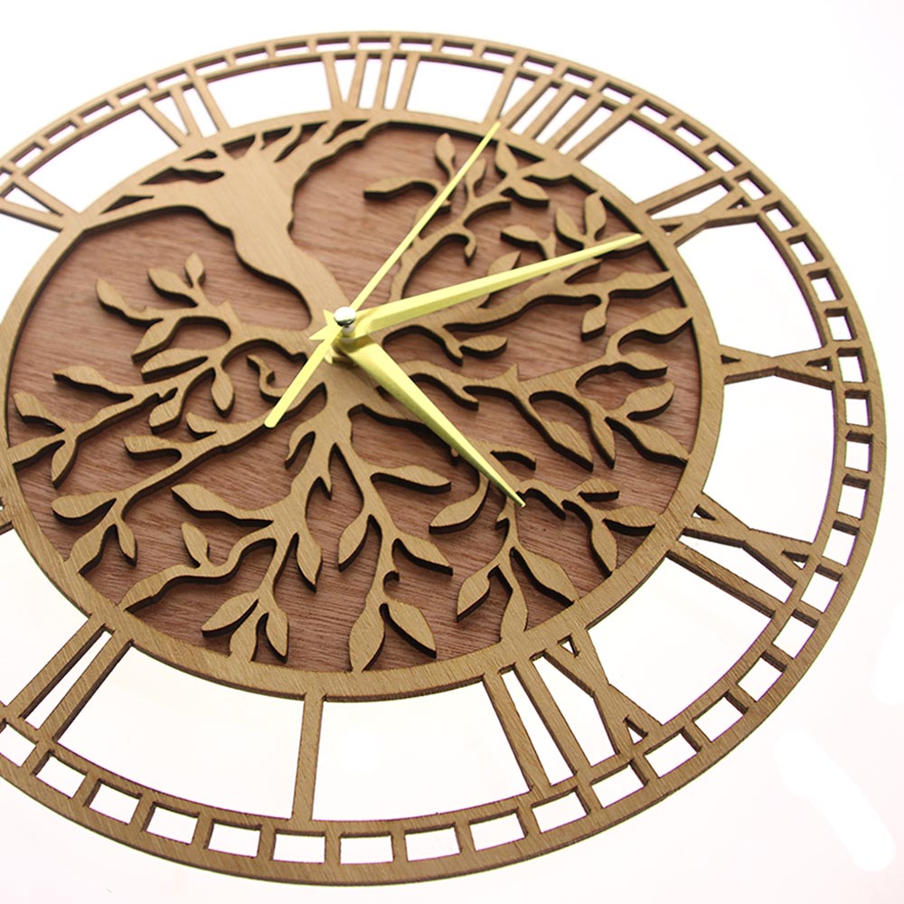 Tree of Life Wooden Wall Clock - огляд і ціна Family Tree Print