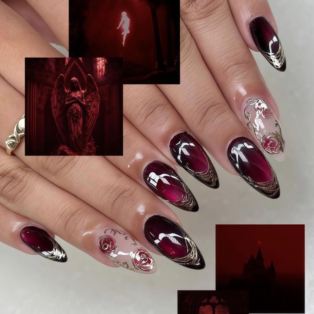 3D fake nails for women girls  - огляд і ціна Pressed Flower Art