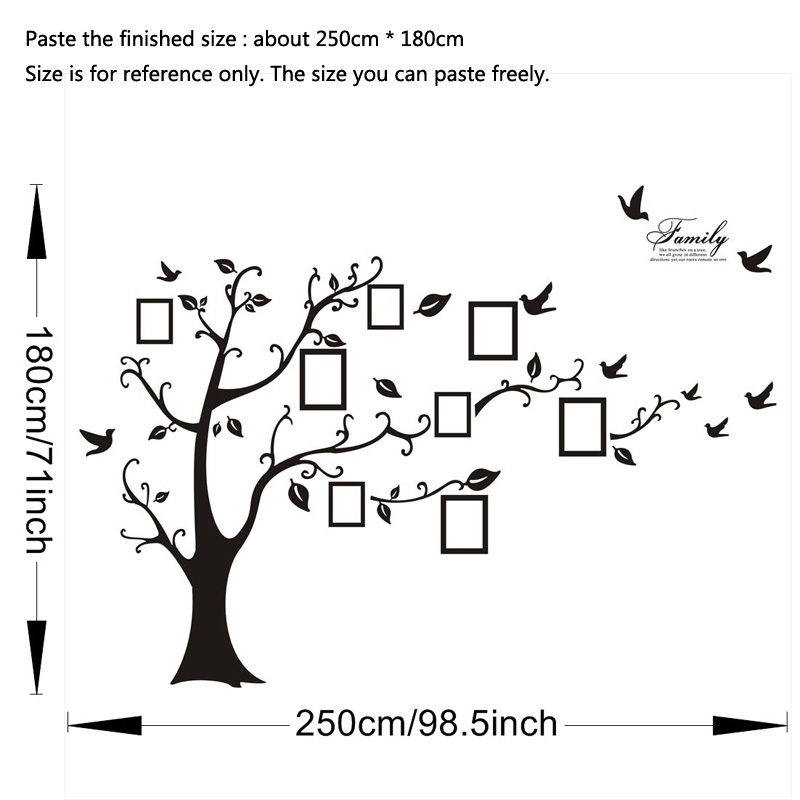 Large Size Photo Tree PVC Wall - огляд і ціна Family Tree Print