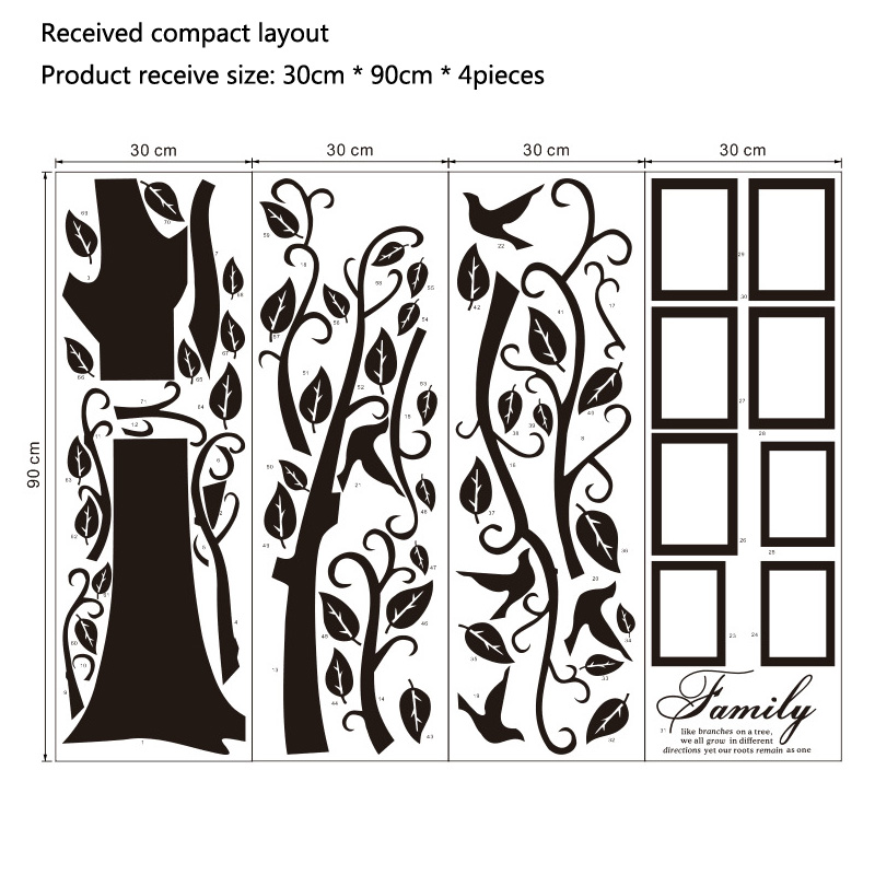 Large Size Photo Tree PVC Wall - огляд і ціна Family Tree Print