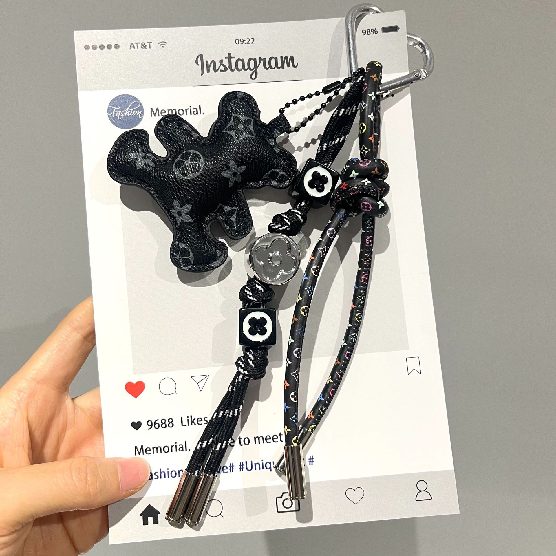 Mini Bear Pendant Charm for Ba - огляд і ціна Monogram Keychain Leather