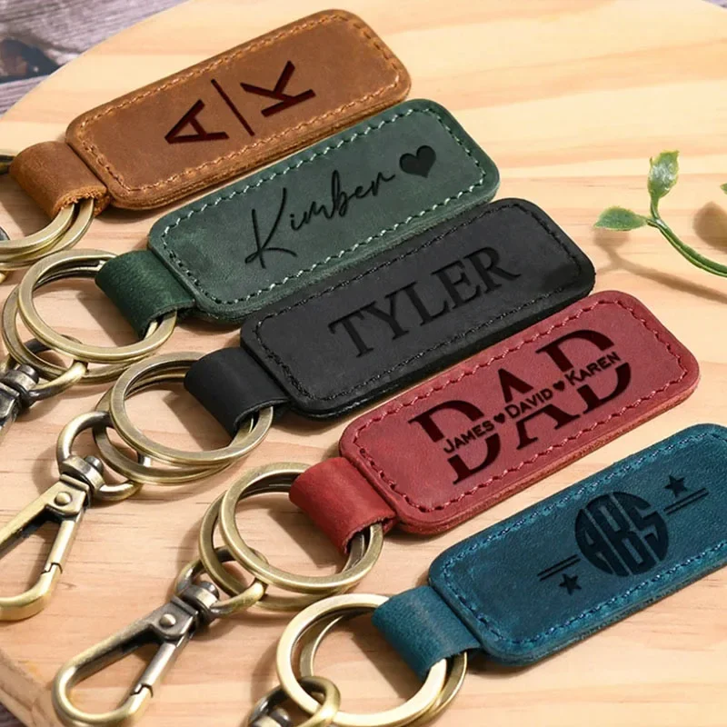Laser Custom Logo Leather Keyc - огляд і ціна Initial Ring Custom
