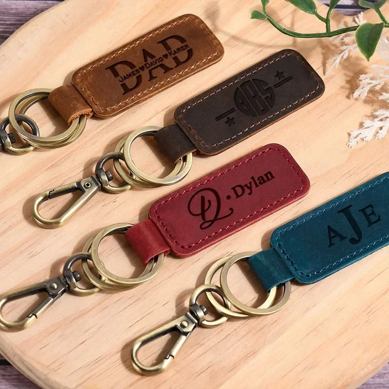 Laser Custom Logo Leather Keyc - огляд і ціна Initial Ring Custom