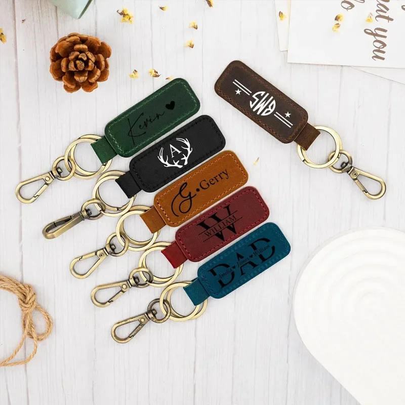 Laser Custom Logo Leather Keyc - огляд і ціна Initial Ring Custom
