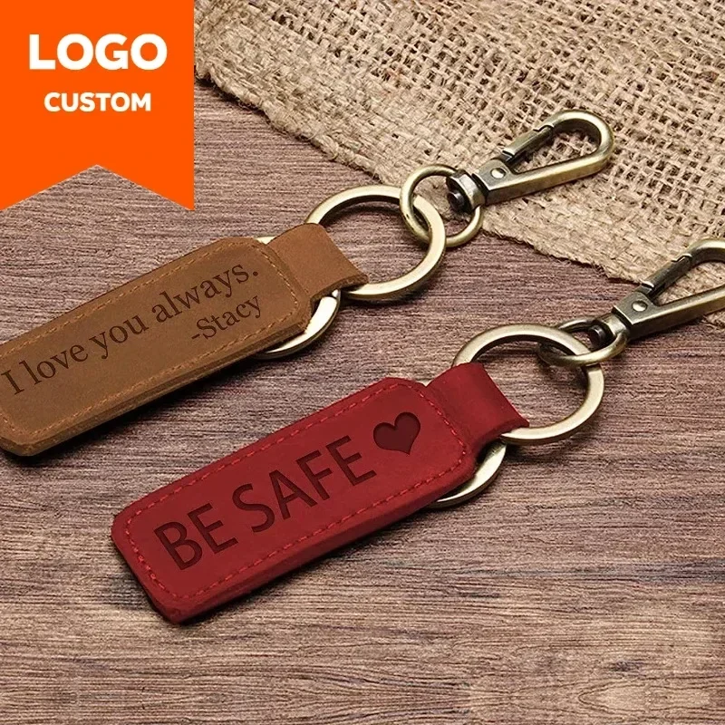 Laser Custom Logo Leather Keyc - огляд і ціна Initial Ring Custom