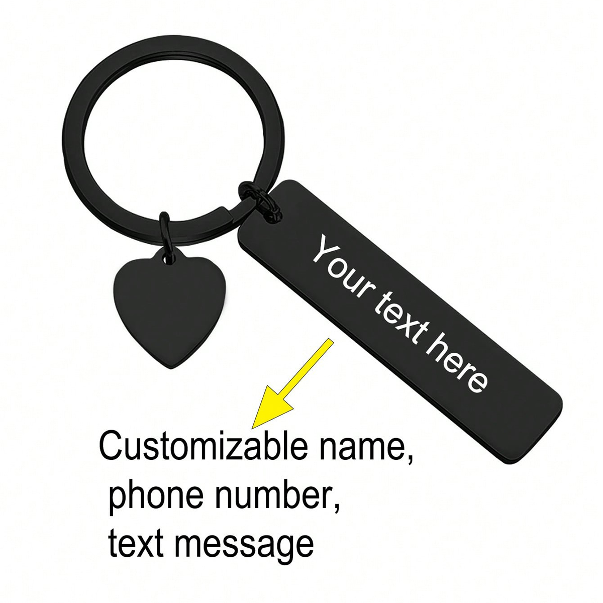 Custom Text Keychain Personali - огляд і ціна Initial Ring Custom