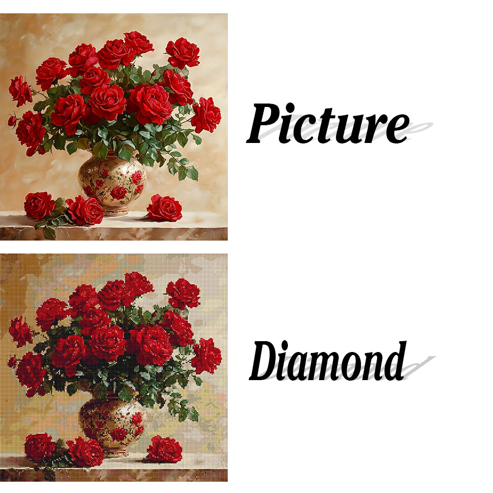 Rose Diamond Painting Full Squ - огляд і ціна Photo Mosaic Print