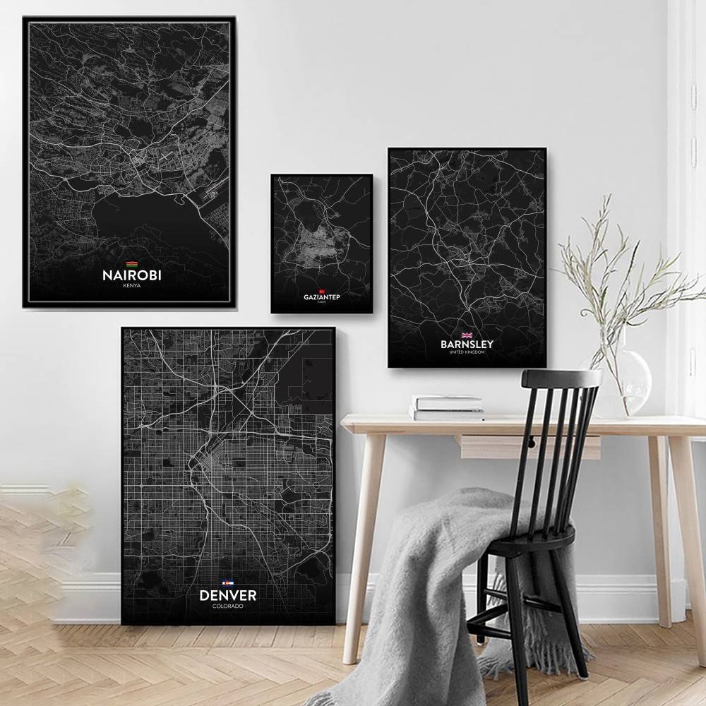 Paris London New York CUSTOM C - огляд і ціна Custom Map Poster