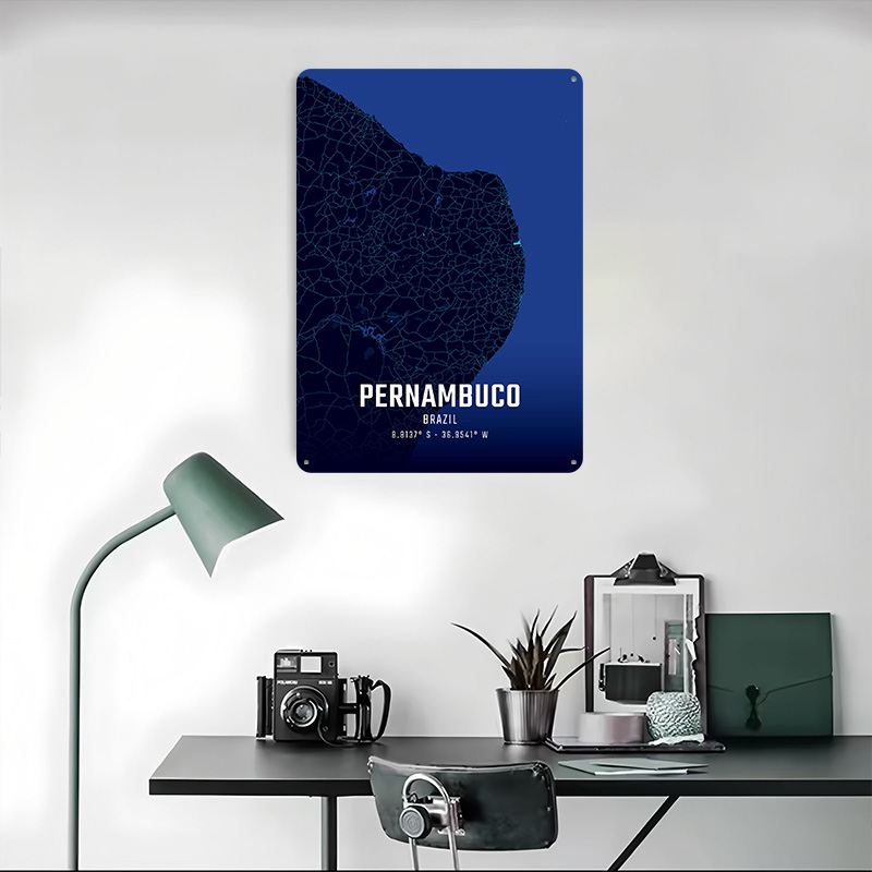 Pernambuco Midnight City Map M - огляд і ціна Custom Map Poster