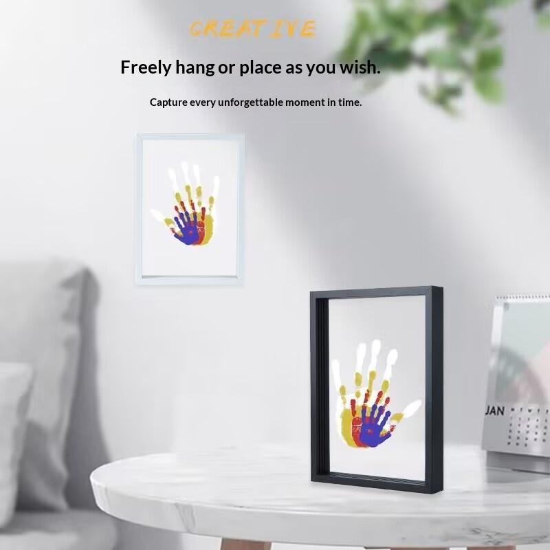 New-1Set Family Handprint Phot - огляд і ціна Engraved Wood Frame