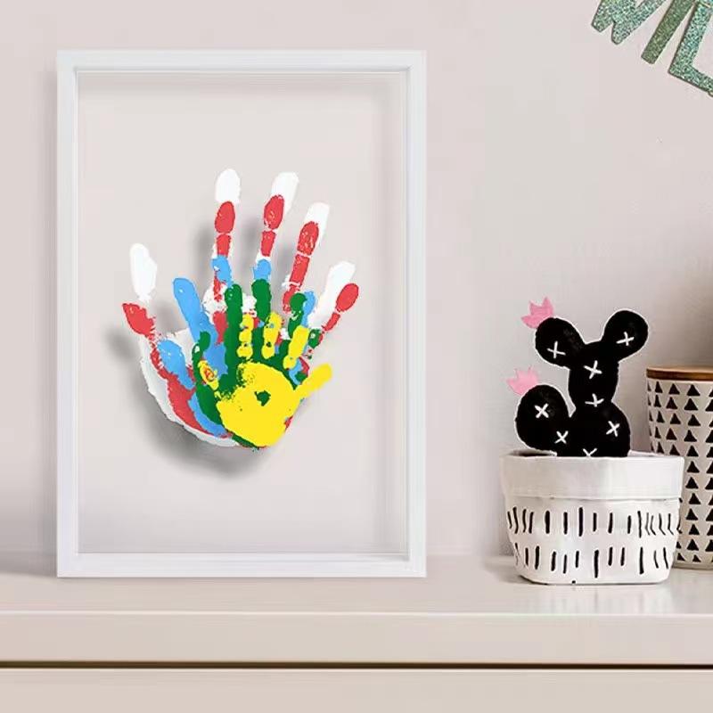 New-1Set Family Handprint Phot - огляд і ціна Engraved Wood Frame