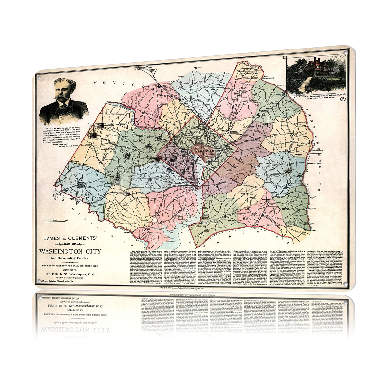Map of Washington City Printed - огляд і ціна Custom Map Poster