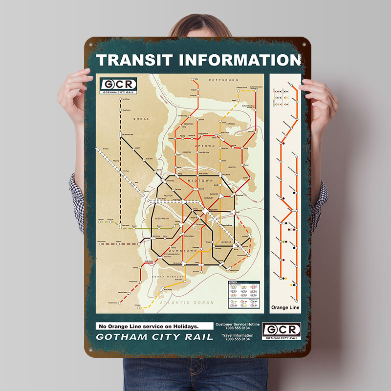 Gotham City Map Printed Poster - огляд і ціна Custom Map Poster