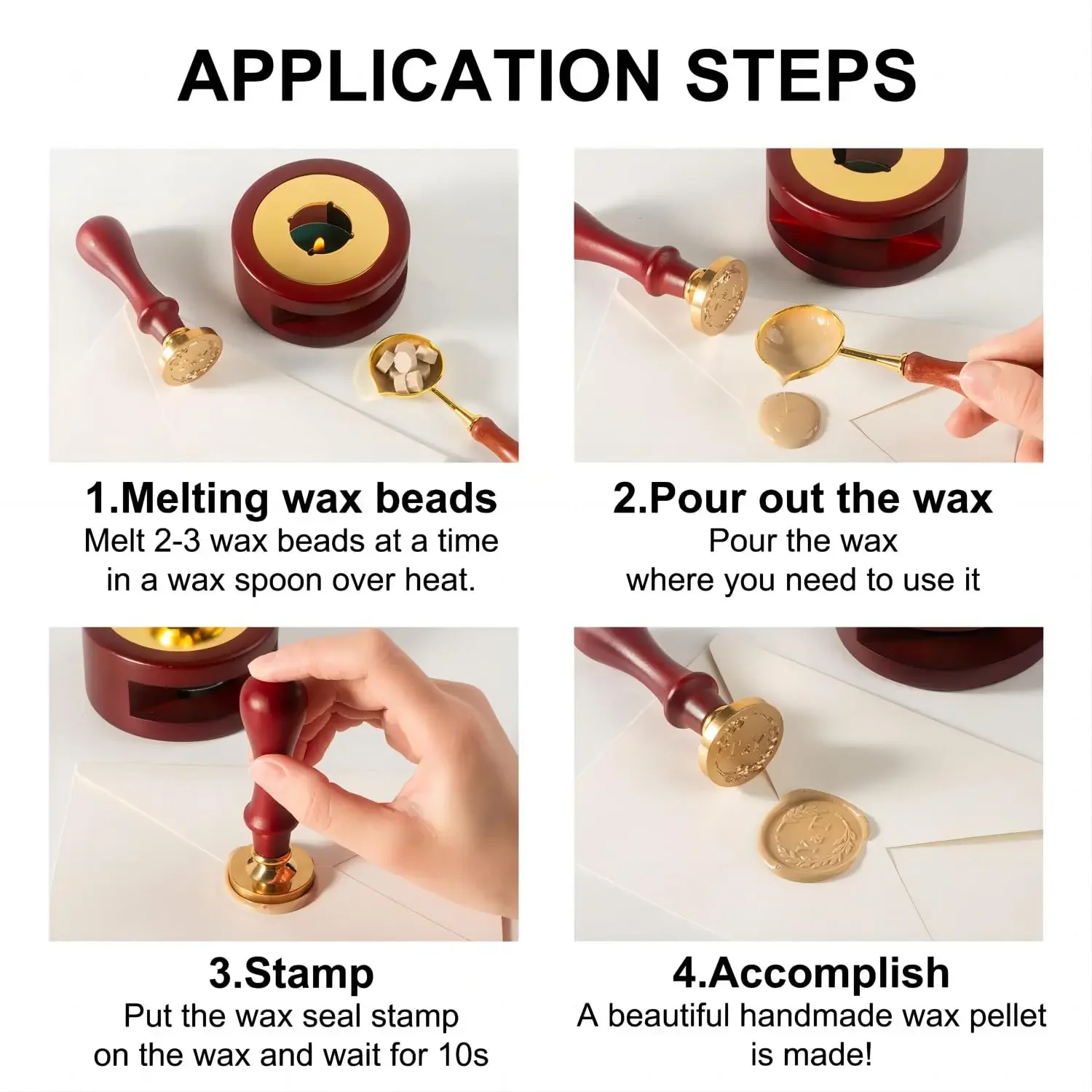 Custom Wax Seal Stamp Kit Doub - огляд і ціна Wax Seal Letter Kit