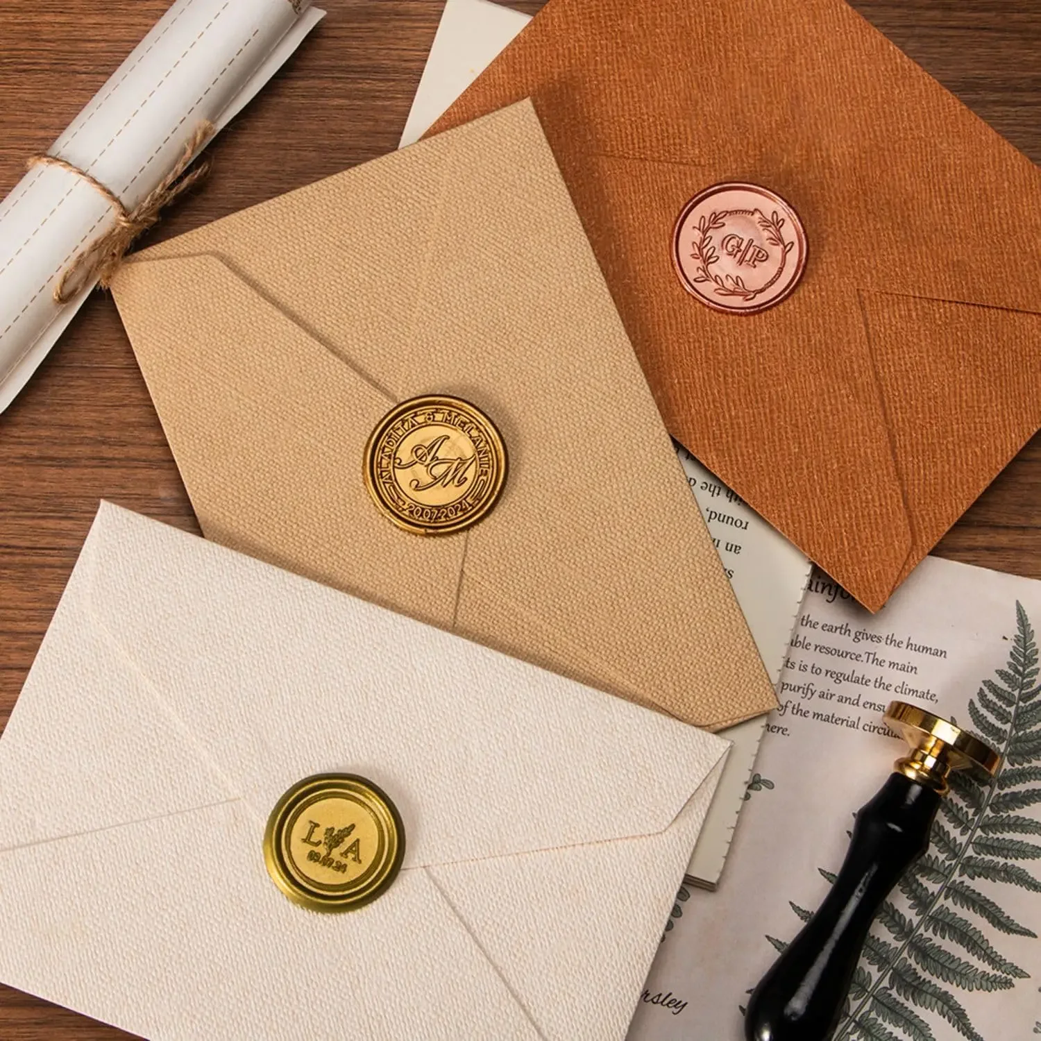 Custom Wax Seal Stamp Kit Doub - огляд і ціна Wax Seal Letter Kit