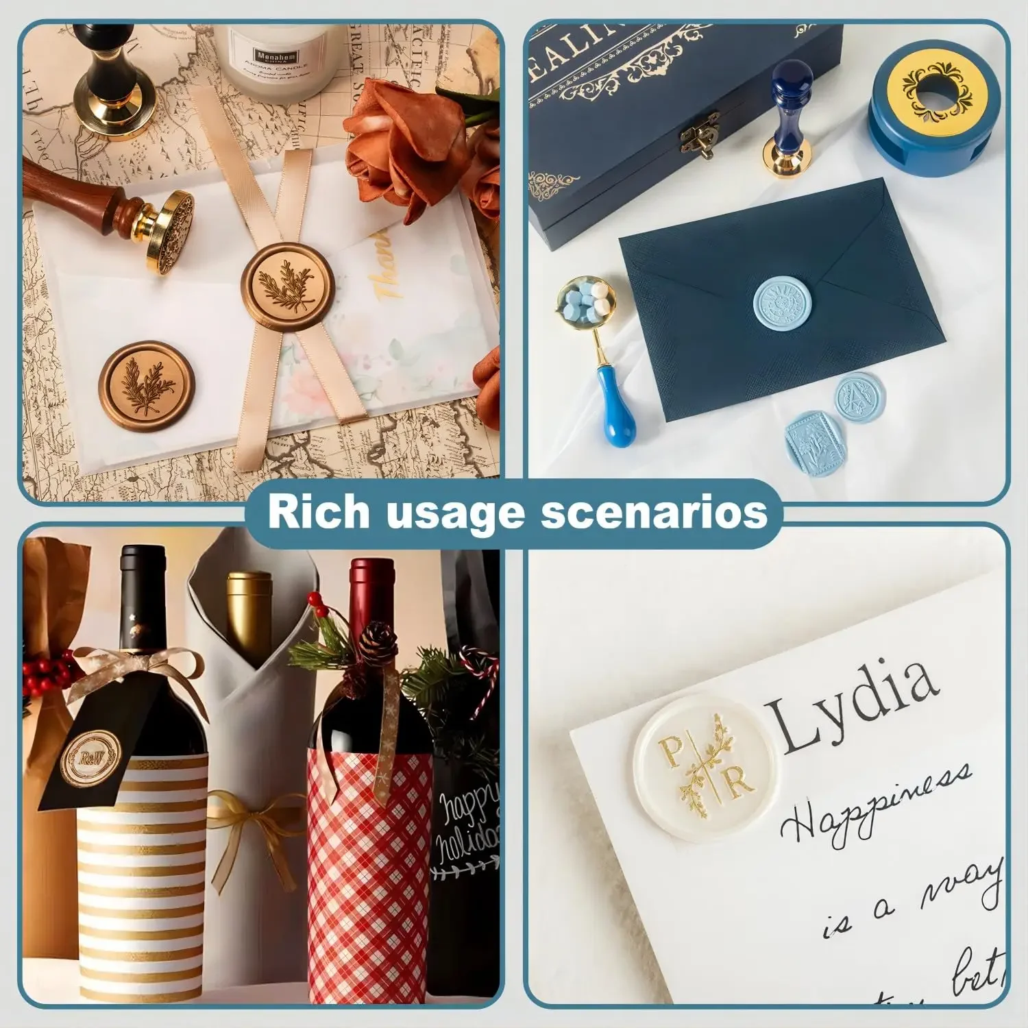 Custom Wax Seal Stamp Kit Doub - огляд і ціна Wax Seal Letter Kit