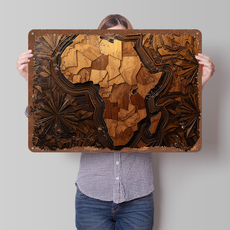 Africa Map Wood Carving Art Pr - огляд і ціна Custom Map Poster