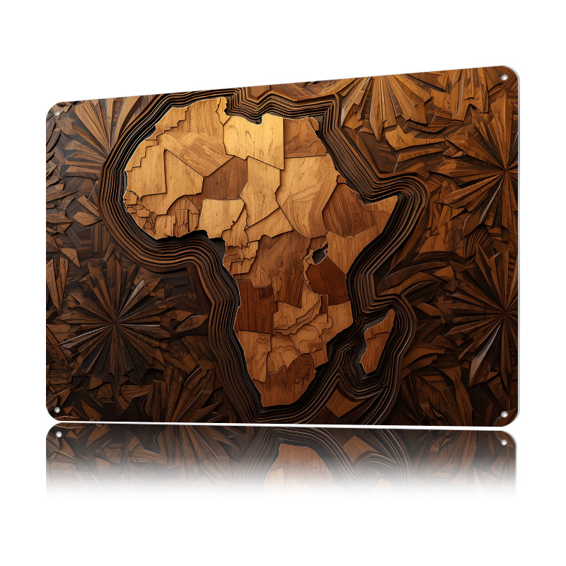 Africa Map Wood Carving Art Pr - огляд і ціна Custom Map Poster