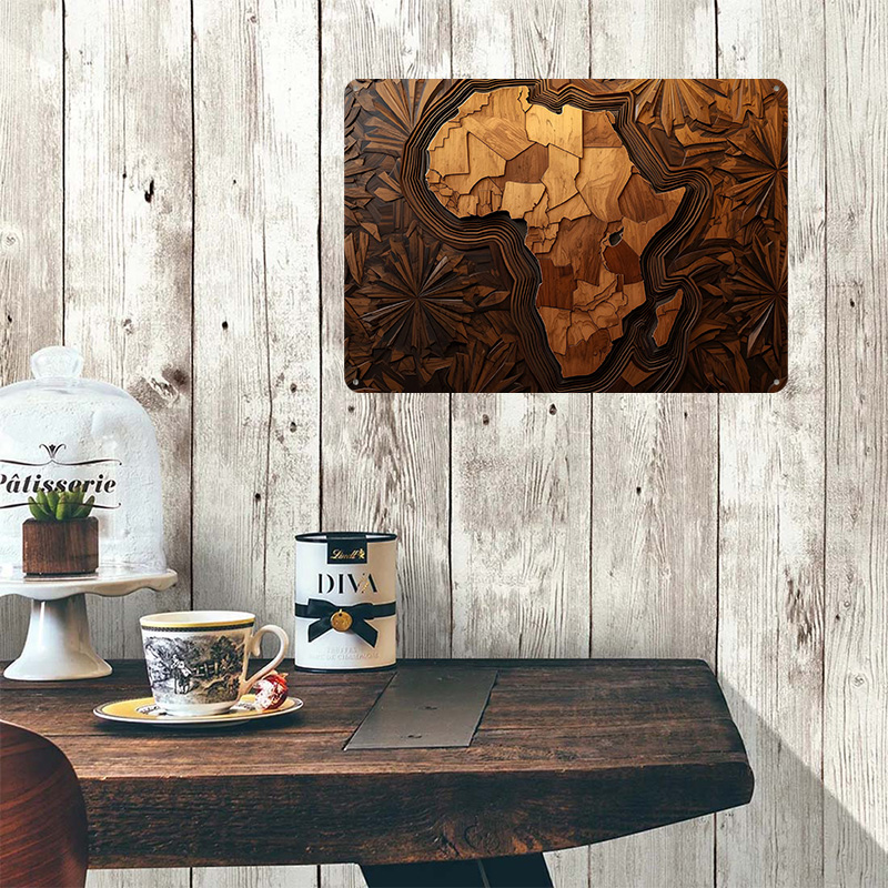 Africa Map Wood Carving Art Pr - огляд і ціна Custom Map Poster
