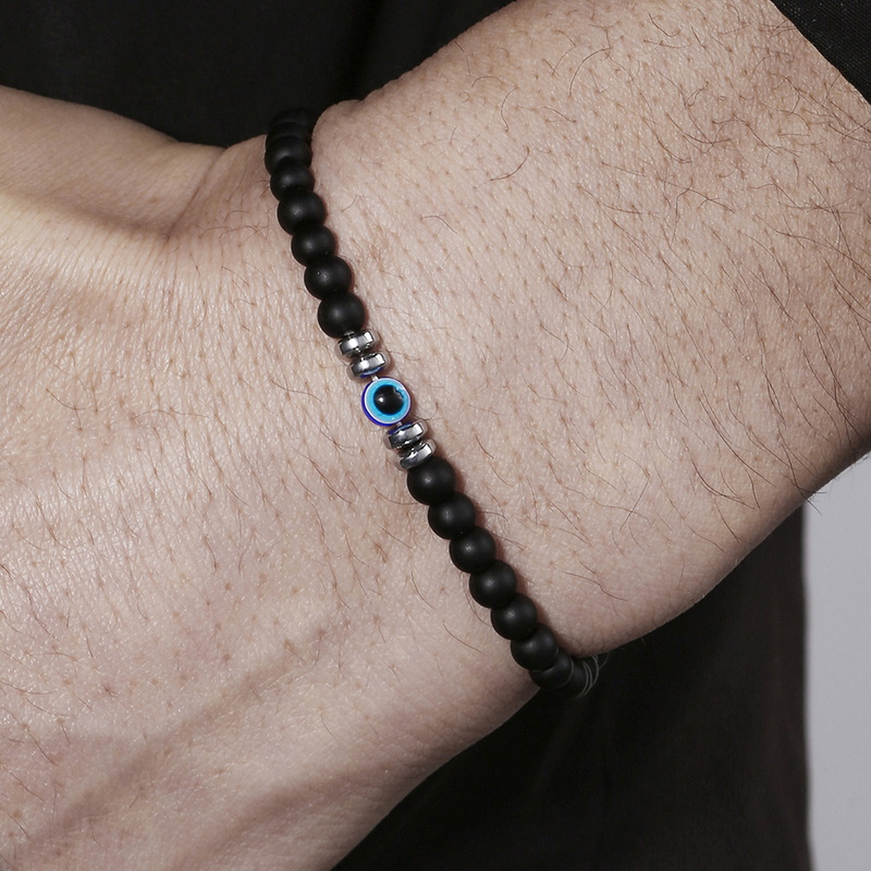 Trendy 4mm Obsidian Hematite N - огляд і ціна Coordinates Bracelet