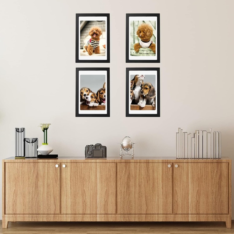 5-Piece Set A4 Black Wooden Ph - огляд і ціна Engraved Wood Frame