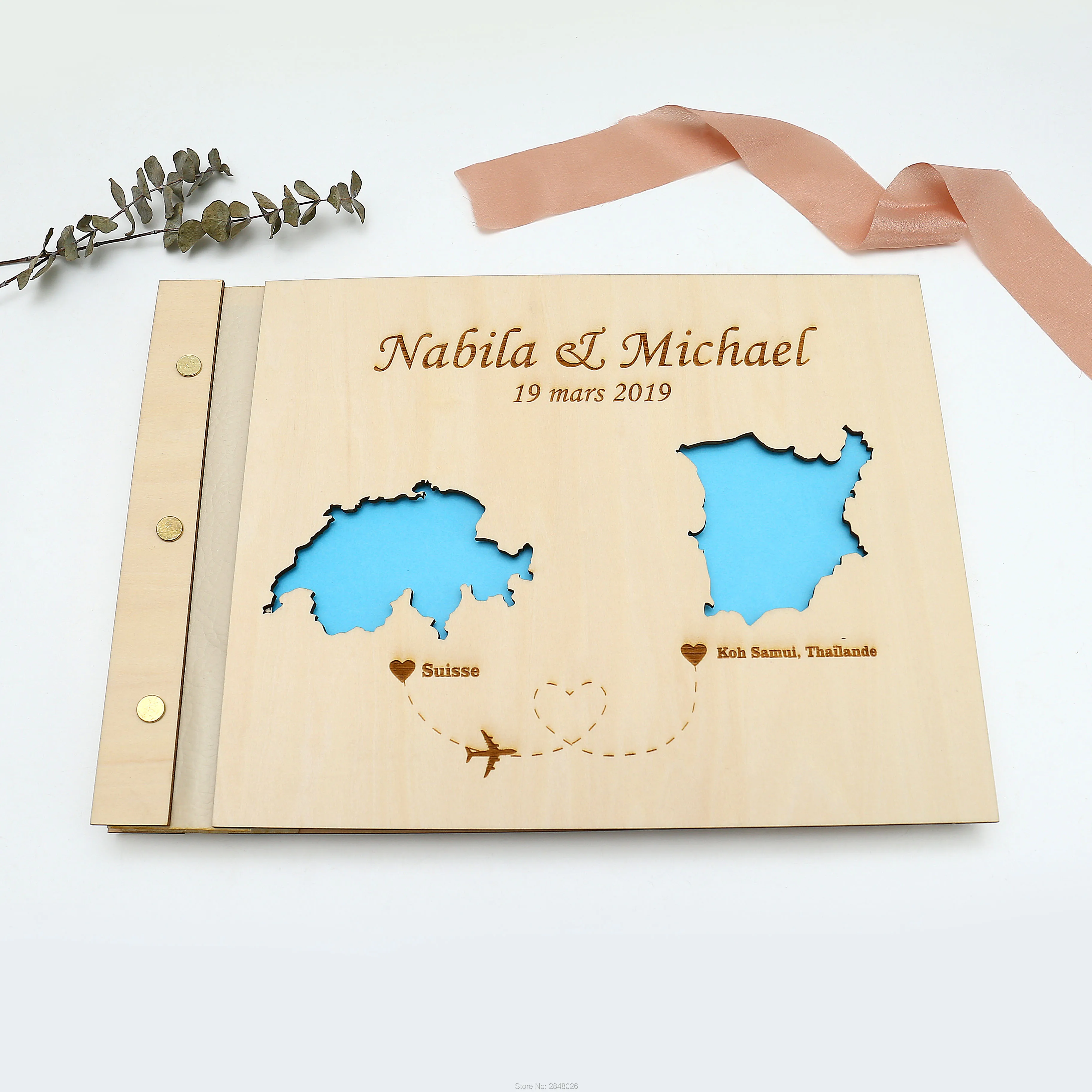 Rustic engraved wedding guestb - огляд і ціна Custom Star Map