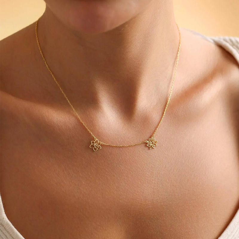 Customized Birth Flowers Neckl - огляд і ціна Birth Flower Necklace