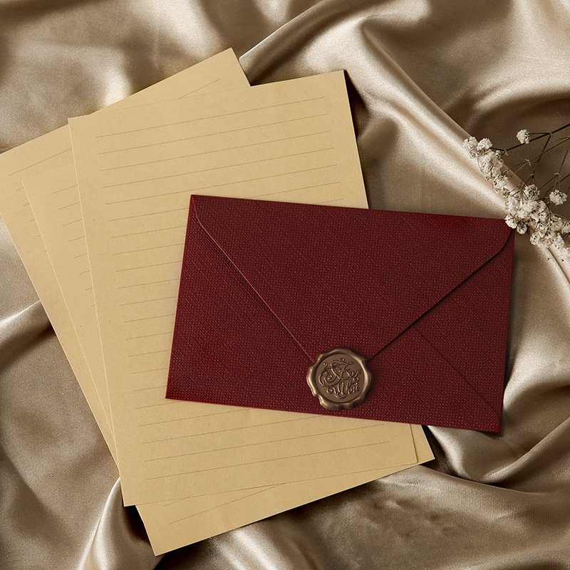 10 pcs linen brown paper envel - огляд і ціна Wax Seal Letter Kit