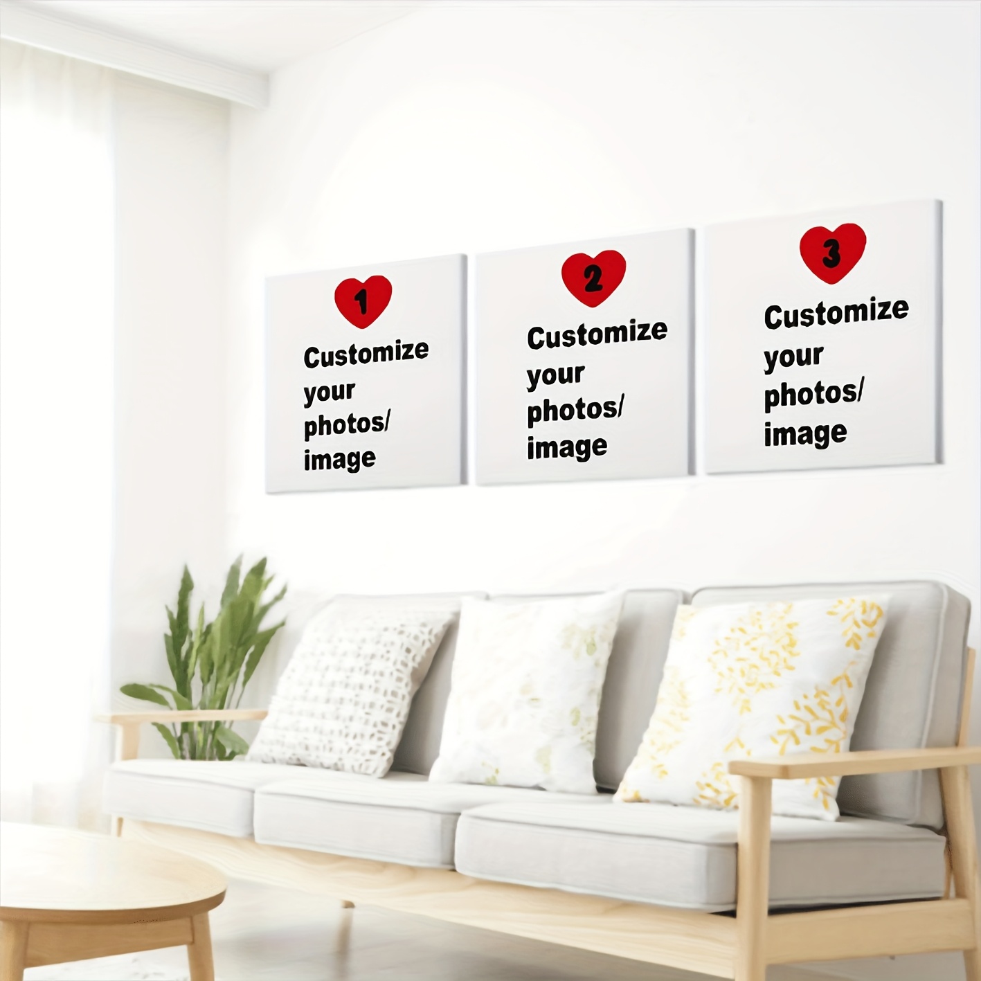 3pcs/set Custom Square Canvas  - огляд і ціна Pet Portrait Custom