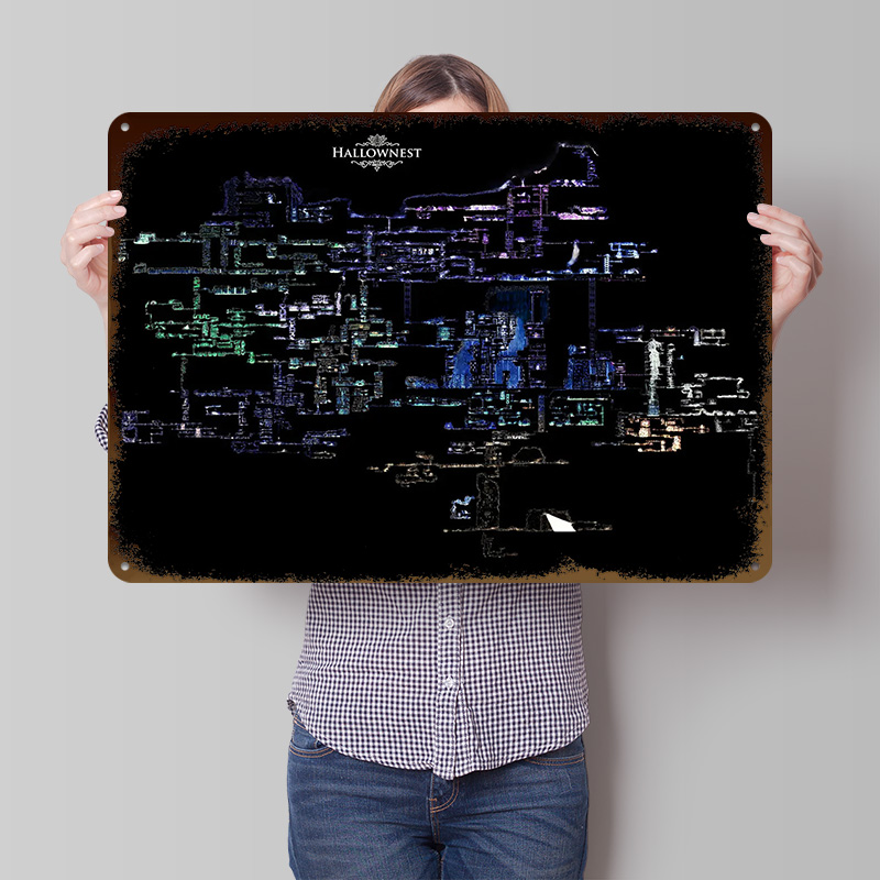 Hollow Knight Hallownest Map L - огляд і ціна Custom Map Poster