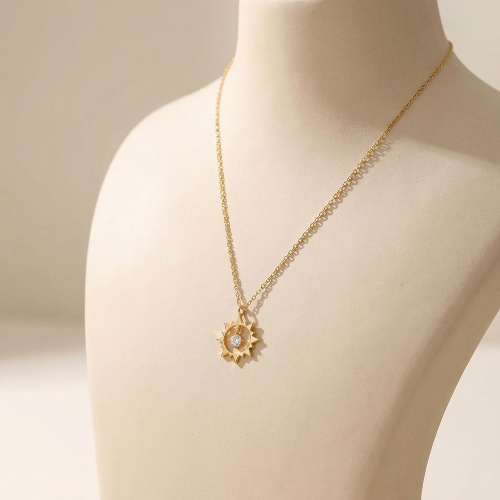Custom Vintage Sun Necklace St - огляд і ціна Birth Flower Necklace