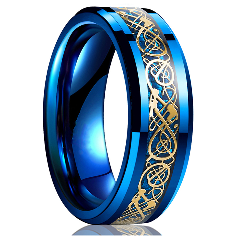 Fashion 8mm Men's Stainless St - огляд і ціна Initial Ring Custom