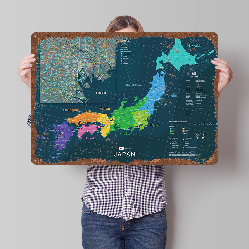 Map of Japan and Tokyo Poster  - огляд і ціна Custom Map Poster